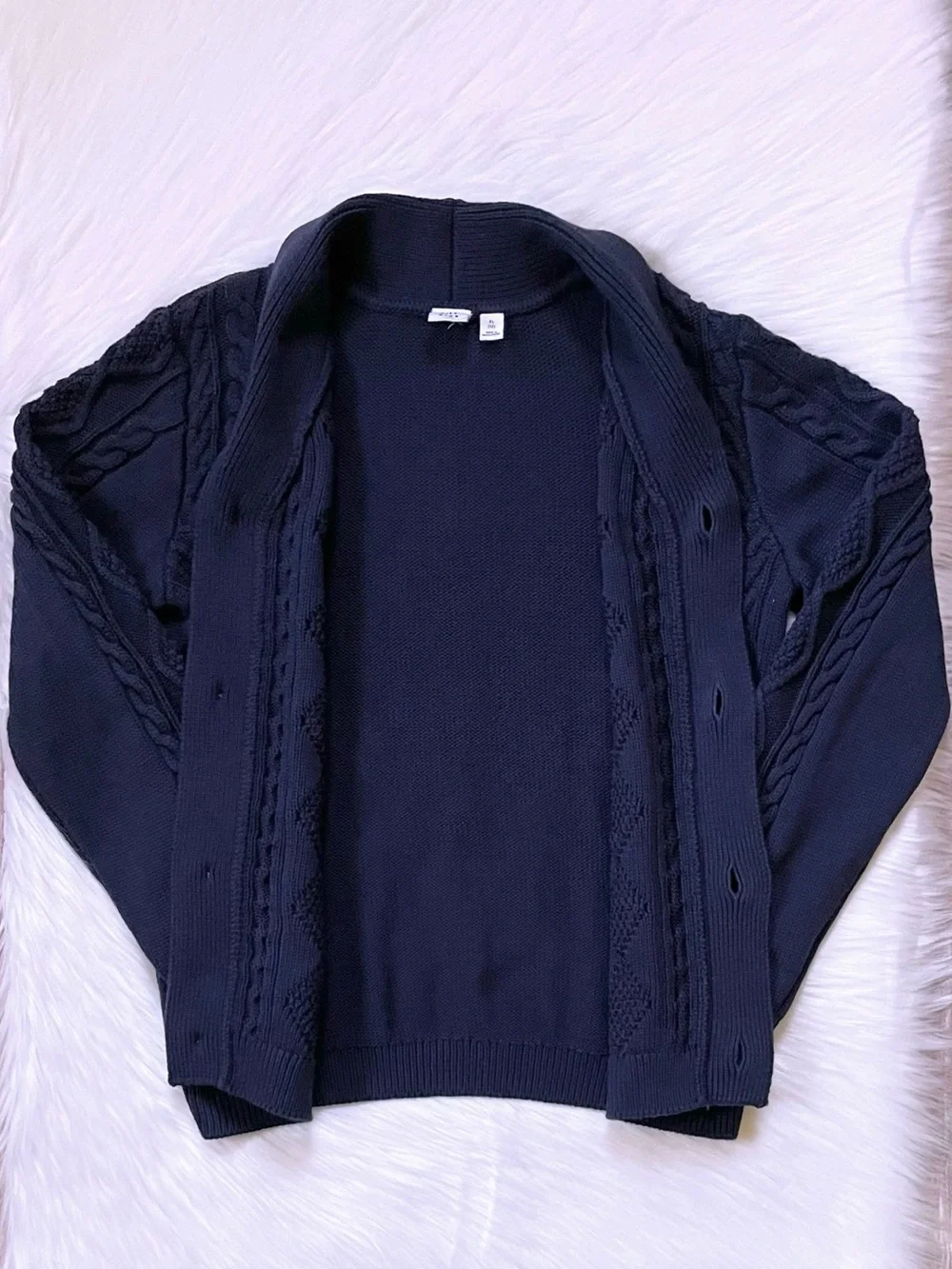 Gap Kids Cable-Knit Navy Cardigan Sweater